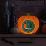 Miami Hurricanes<br>LED 3D Logo Resin Pumpkin