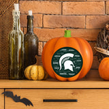 Michigan State Spartans<br>LED 3D Logo Resin Pumpkin