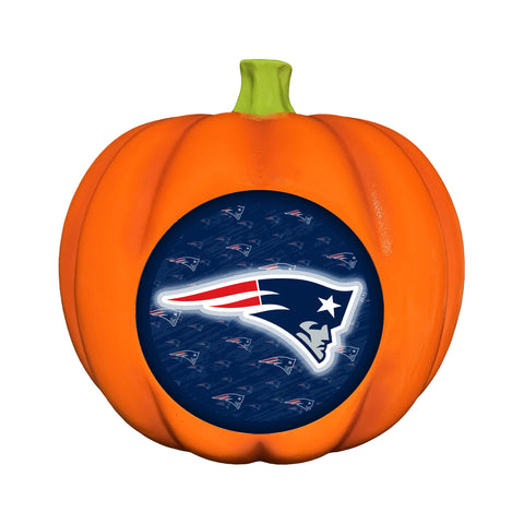 New England Patriots<br>LED 3D Logo Resin Pumpkin