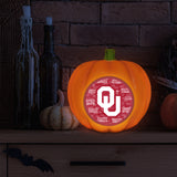 Oklahoma Sooners<br>LED 3D Logo Resin Pumpkin
