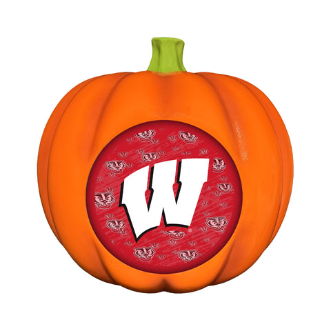 Wisconsin Badgers<br>LED 3D Logo Resin Pumpkin