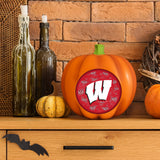Wisconsin Badgers<br>LED 3D Logo Resin Pumpkin