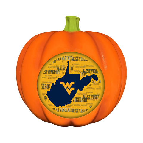 West Virginia Mountaineers<br>LED 3D Logo Resin Pumpkin
