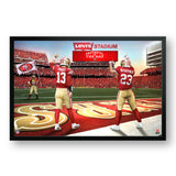 San Francisco 49ers<br>Purdy and McCaffrey<br>2 Player Print