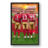 San Francisco 49ers<br>Samuel, Purdy And McCaffrey<br>3 Player Print