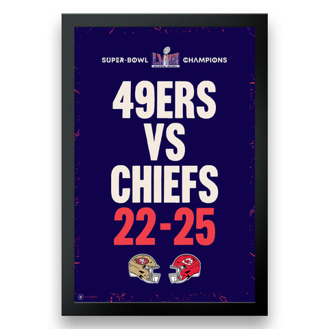Kansas City Chiefs<br>Super Bowl LVIII Champions Score Print