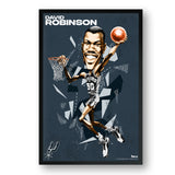 San Antonio Spurs<br>David Robinson<br>Abstract Caricature Print