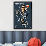 San Antonio Spurs<br>David Robinson<br>Abstract Caricature Print