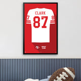 San Francisco 49ers<br>Dwight Clark Jersey Print