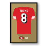 San Francisco 49ers<br>Steve Young Jersey Print