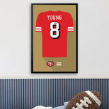 San Francisco 49ers<br>Steve Young Jersey Print