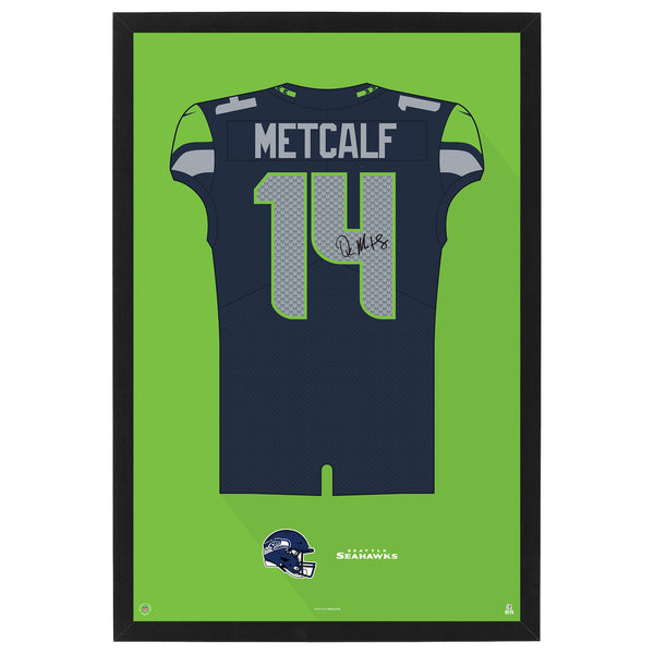 DK Metcalf Green Seattle Seahawks Sports Print, Man Cave-FREE US SHIPPING