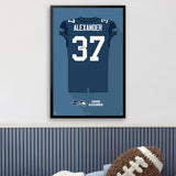 Seattle Seahawks<br>Shaun Alexander Jersey Print