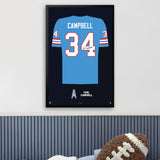 Tennessee Oilers<br>Earl Campbell Jersey Print