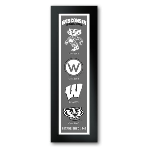 Wisconsin Badgers<br>Logo Heritage Print