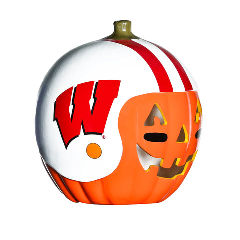 Wisconsin Badgers<br>Ceramic Pumpkin Helmet