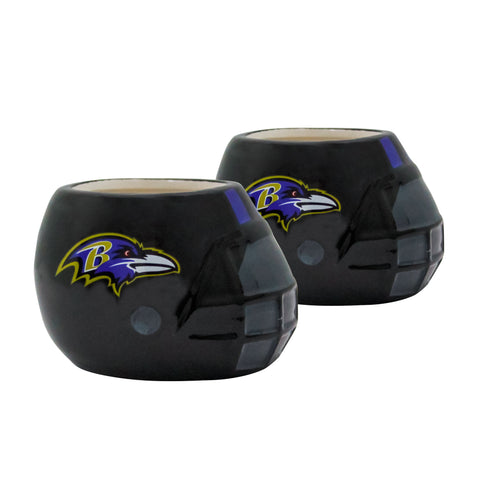 Baltimore Ravens<br>Ceramic Helmet Planter (Empty) - 2 Pack