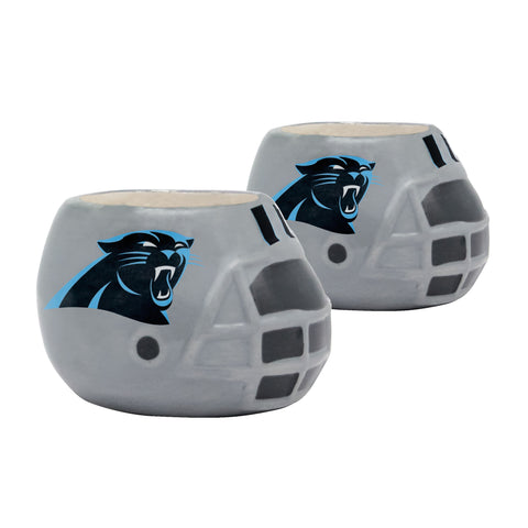 Carolina Panthers - Ceramic Helmet Planter – Empty Planter - Pack Of Two