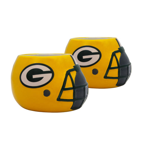 Green Bay Packers<br>Ceramic Helmet Planter (Empty) - 2 Pack