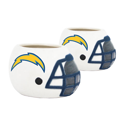 Los Angeles Chargers<br>Ceramic Helmet Planter (Empty) - 2 Pack