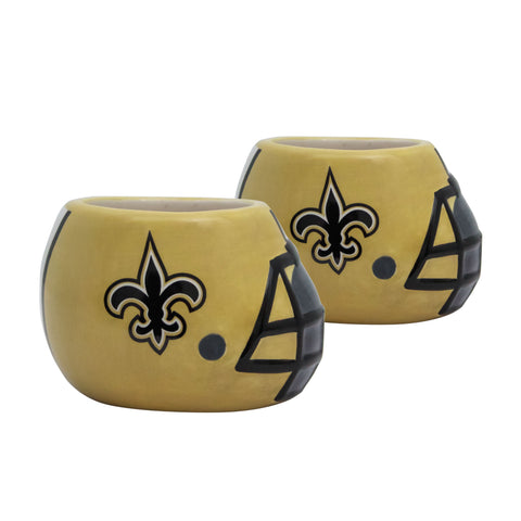 New Orleans Saints - Ceramic Helmet Planter – Empty Planter - Pack Of Two