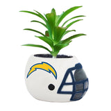 Los Angeles Chargers - Ceramic Helmet Planter – Faux Succulent - Pack Of Two