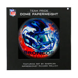 Denver Broncos<br>Glass Dome Paperweight