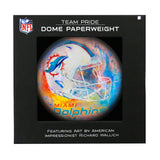 Miami Dolphins<br>Glass Dome Paperweight