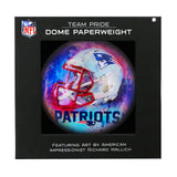 New England Patriots<br>Glass Dome Paperweight