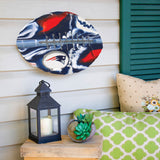 New England Patriots<br>Recycled Metal Art Football