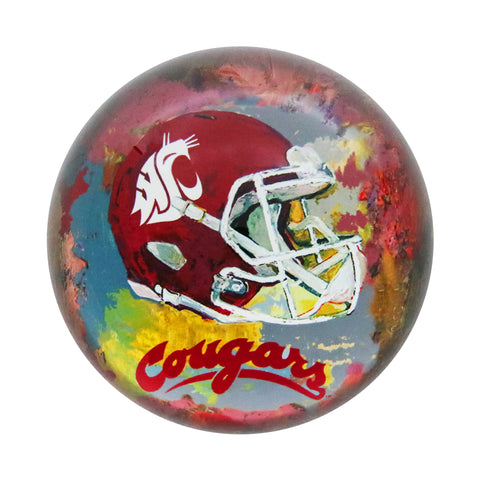 Washington State Cougars<br>Glass Dome Paperweight