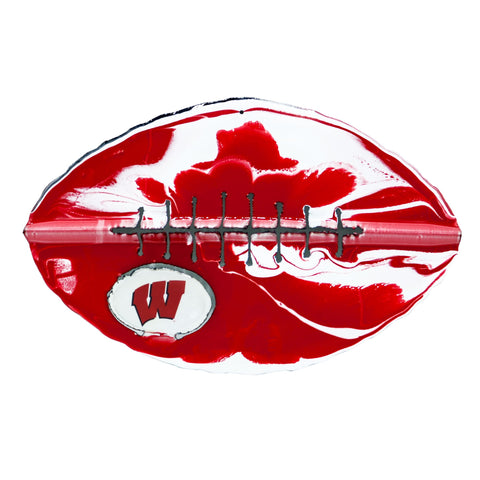 Wisconsin Badgers<br>Recycled Metal Art Football